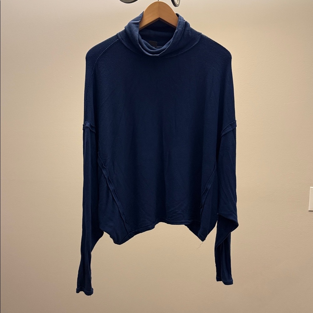 We The Free Blue Knit Top